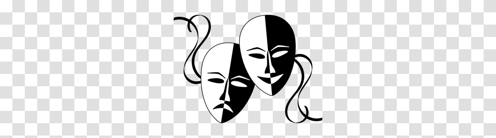Theatre Masks Clip Arts For Web, Stencil Transparent Png