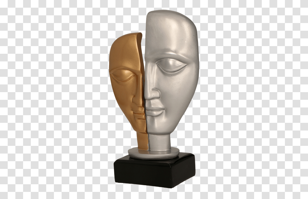 Theatre Masks, Head, Bronze, Figurine, Mannequin Transparent Png