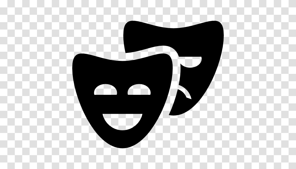 Theatre Masks Mask Educational Comedy Symbols Drama Symbol, Gray, World Of Warcraft Transparent Png