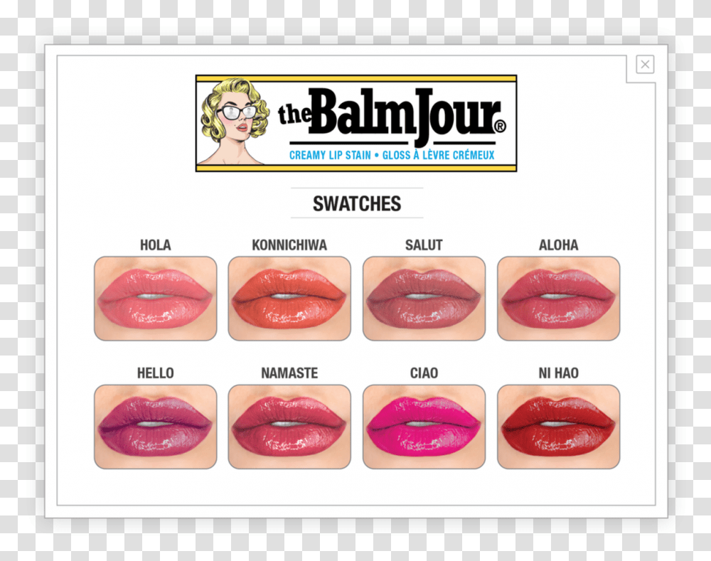 Thebalm Balmjour Creamy Lip Stain Thebalmjour Creamy Lip Stain In Salut, Cosmetics, Lipstick, Mouth, Person Transparent Png