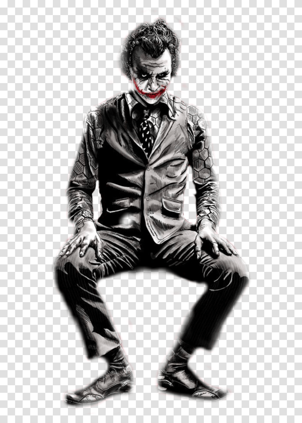 Thejoker Joker Jokerface Joker Sitting, Person, Human, Apparel Transparent Png
