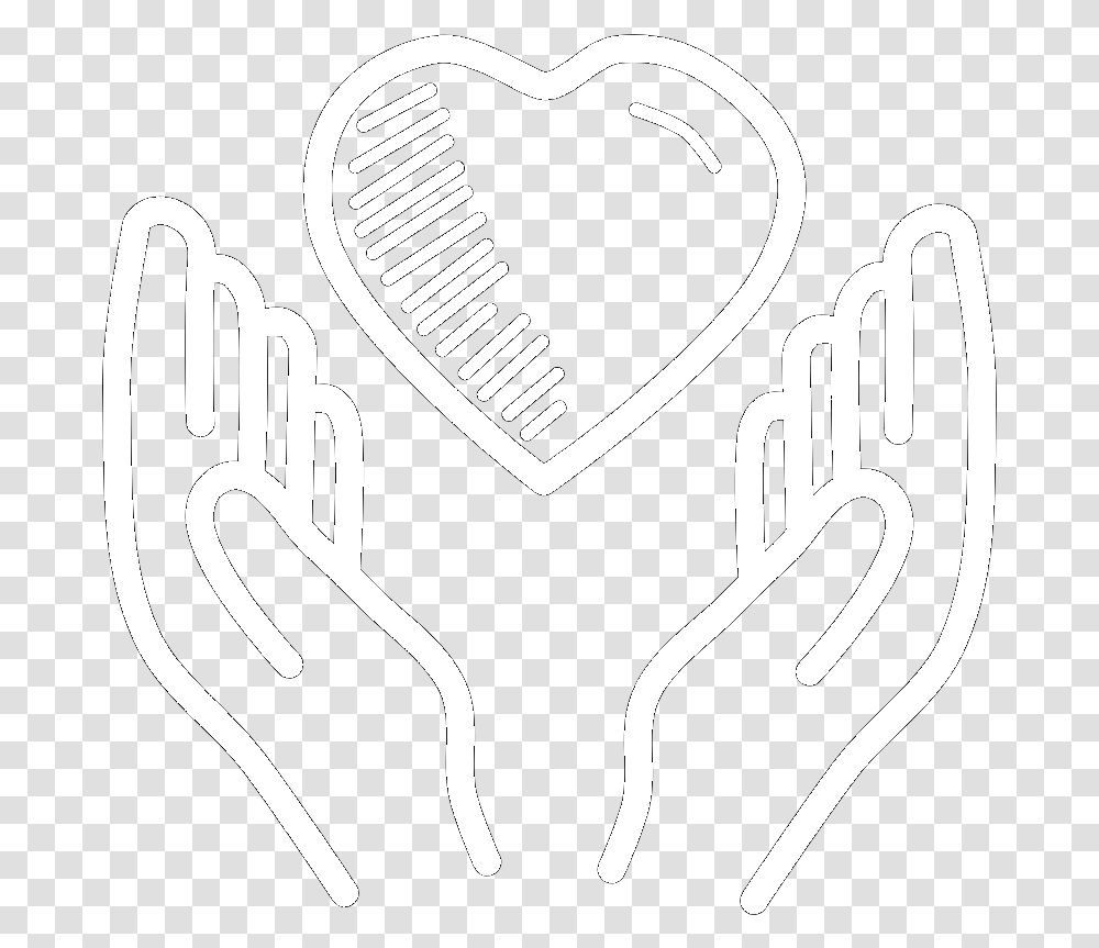 Theme Love Heart, Stencil, Comb Transparent Png