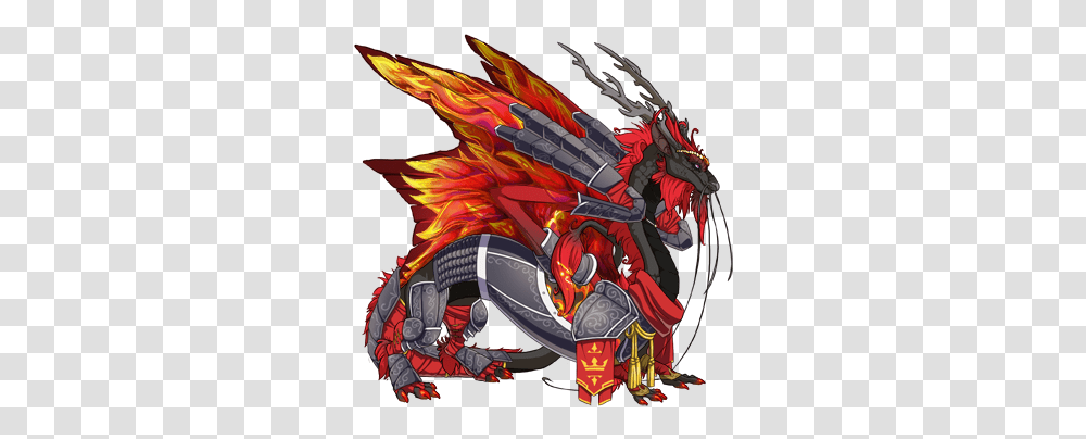 Theme Week Bound To Mimic Dragon Share Flight Rising Orange Green And Purple Dragon, Painting, Art Transparent Png