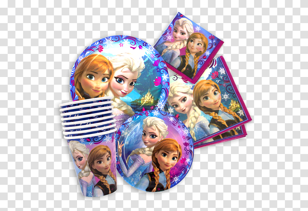 Themed Party Supplies Frozen Party Plates And Cups, Disk, Dvd, Person, Human Transparent Png