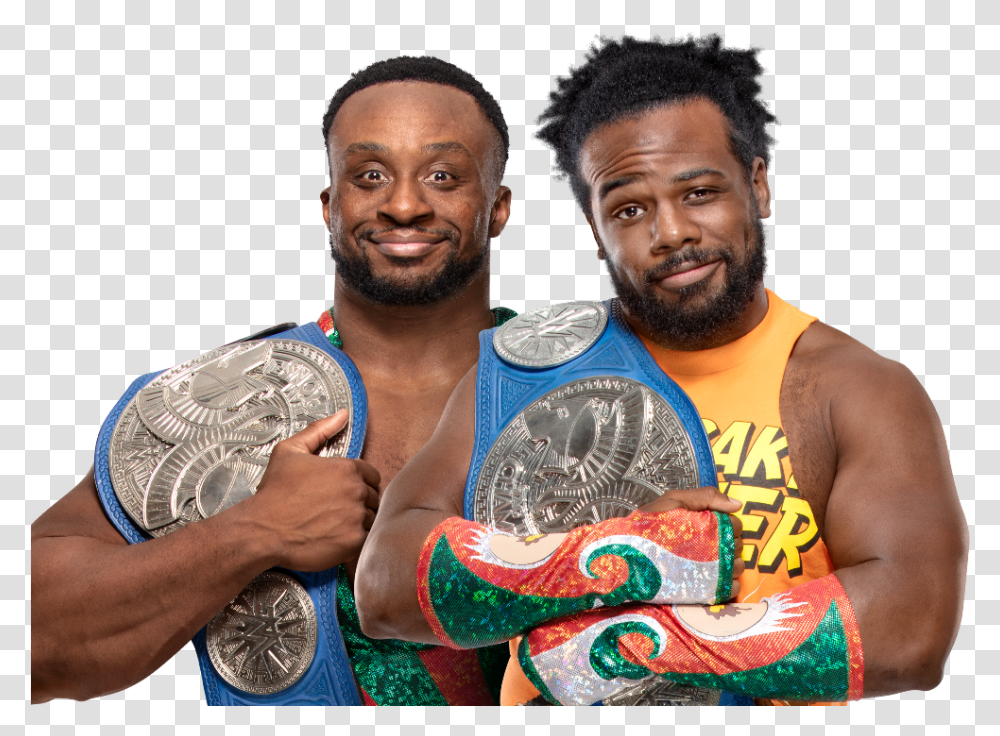 Thenewday Newday Wwe Smackdowntagteamtitles Xavierwoods New Day Sd Tag Team Champion, Skin, Person, Human, Sport Transparent Png