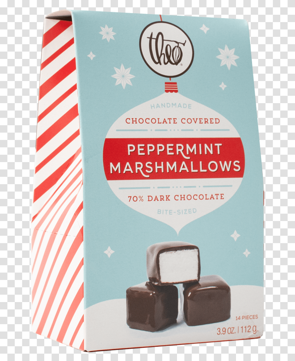 Theo Dark Chocolate Peppermint Marshmallows, Advertisement, Poster, Flyer, Paper Transparent Png