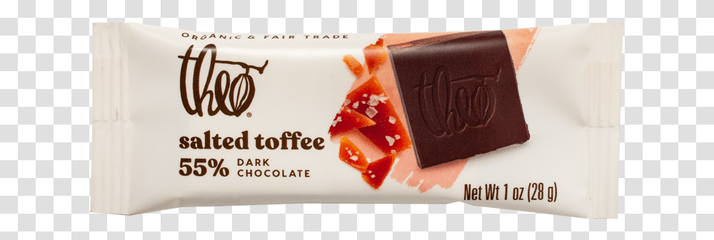 Theo Salted Toffee 55 Dark Chocolate 1 Oz Chocolate Bar, Dessert, Food, Fudge, Cocoa Transparent Png