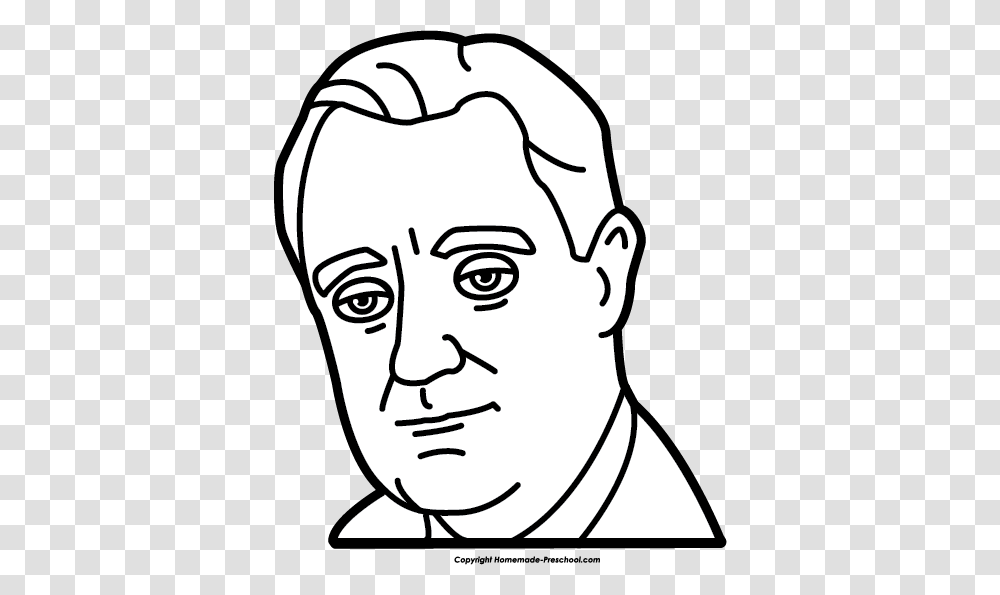 Theodore Roosevelt Clipart Simple, Face, Head, Drawing, Stencil Transparent Png