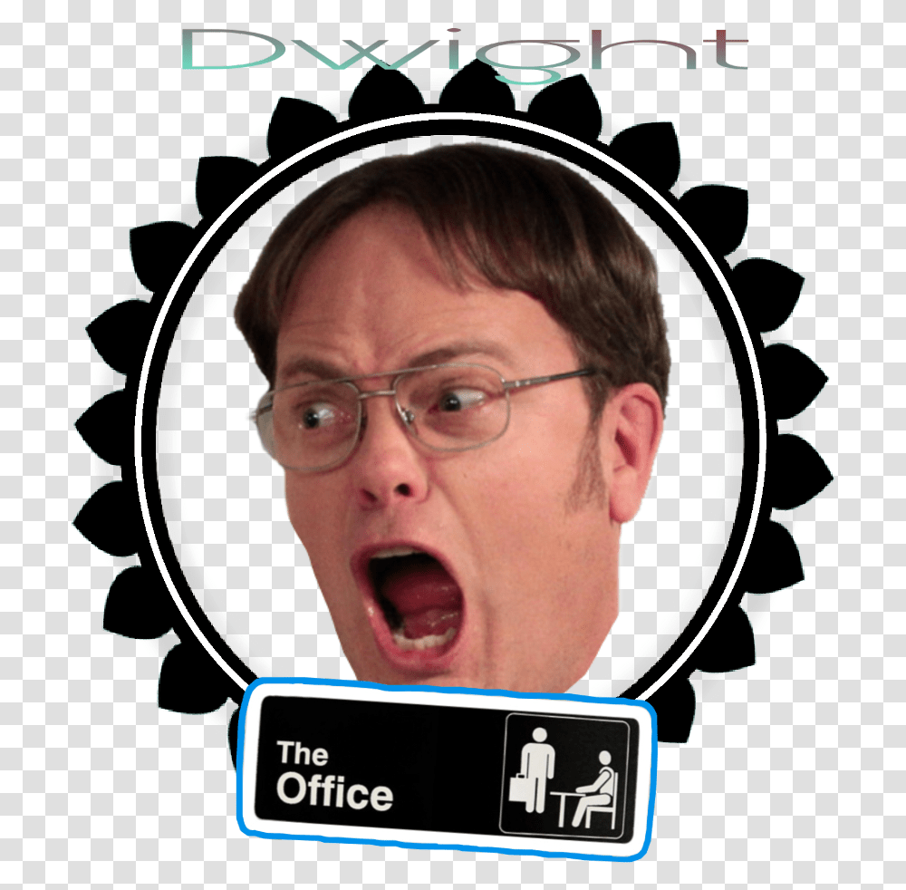 Theoffice Office Dwight Dwightschrute Shrute, Head, Face, Person, Glasses Transparent Png