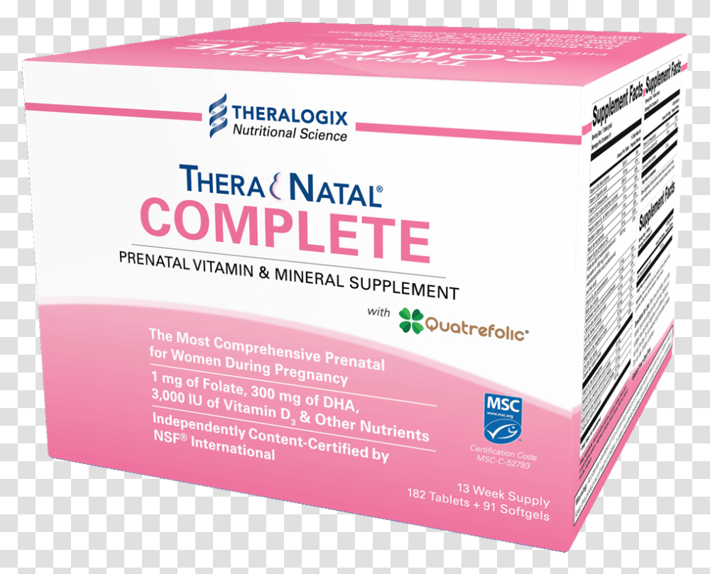 Theranatal Complete Is A Daily Multivitamin And Mineral Box, Flyer, Poster, Paper, Advertisement Transparent Png