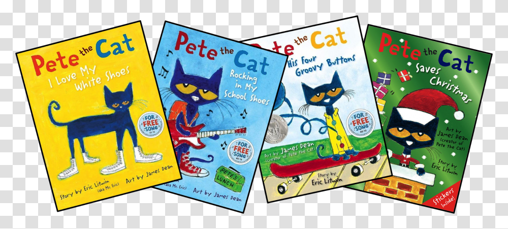 There Are 40 And Counting Pete The Cat Books Cartoon, Label, Advertisement, Poster Transparent Png