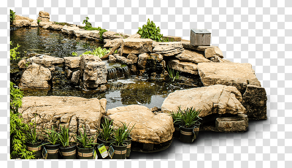 There Are Few Things As Relaxing As Flowing Water In Landscape Pond, Outdoors, Nature, Plant Transparent Png