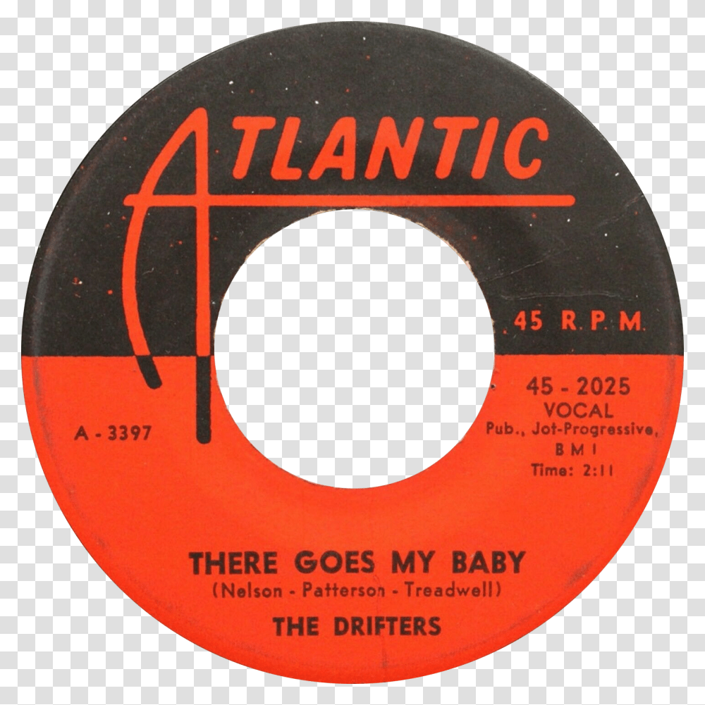 There Goes My Baby By The Drifters Us 7 Inch 45 Rpm Twist And Shout Record, Label, Word, Disk Transparent Png
