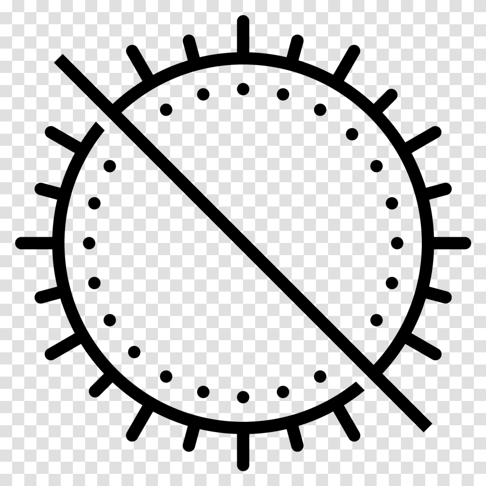 There Is A Circle With Ten Small Lines Radiating From Phytoplankton Clipart Black And White, Gray, World Of Warcraft Transparent Png