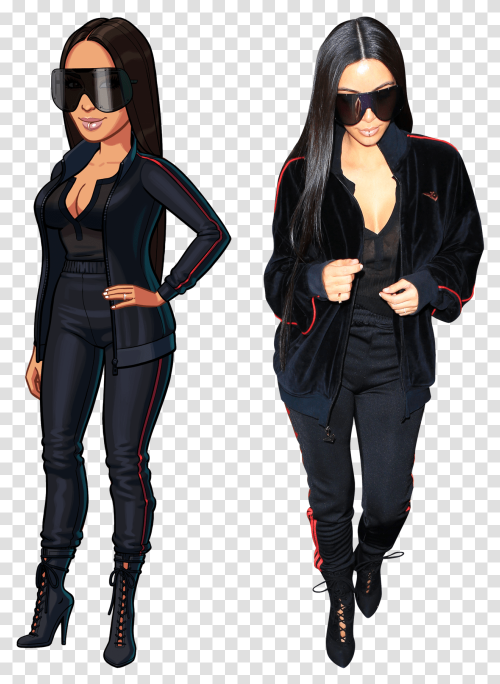There Is A New Look In Kim Kardashian Kim Kardashian Hollywood, Helmet, Person, Coat Transparent Png