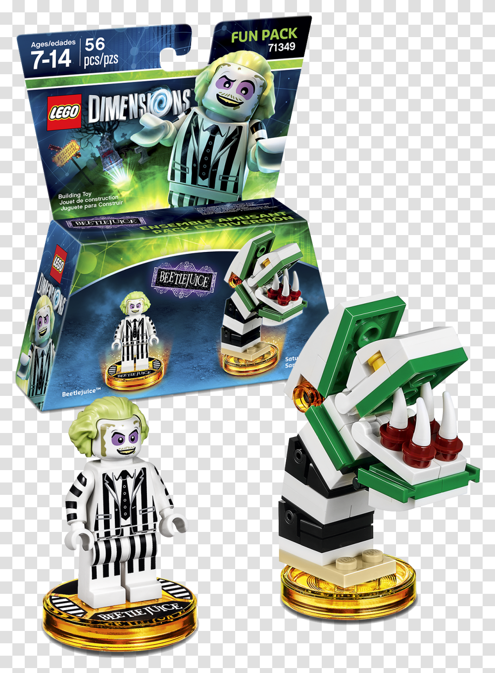 There Is No Description Yet Lego Dimensions Beetlejuice Fun Pack, Person, Human, Robot Transparent Png