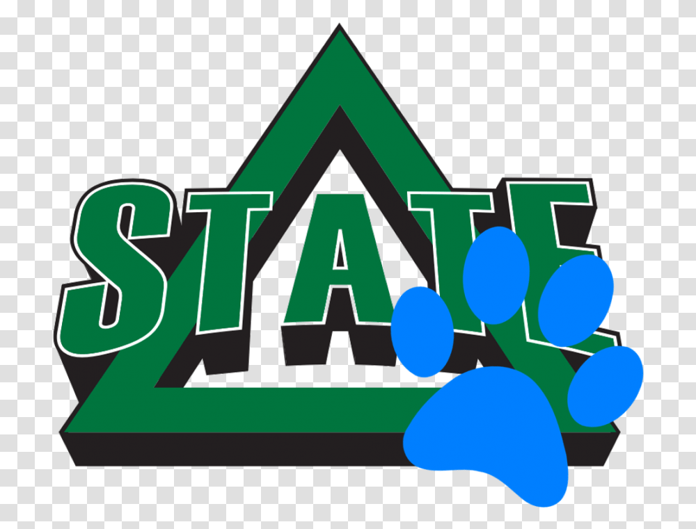 There Is One Of Pawprints On The Delta Delta State University, Logo, Trademark Transparent Png
