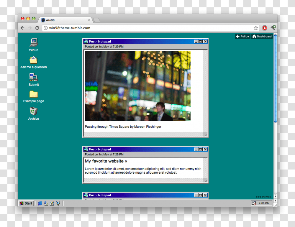 There Windows 98 Android That This Good Tumblr Themes, Person, Human, Monitor, Screen Transparent Png