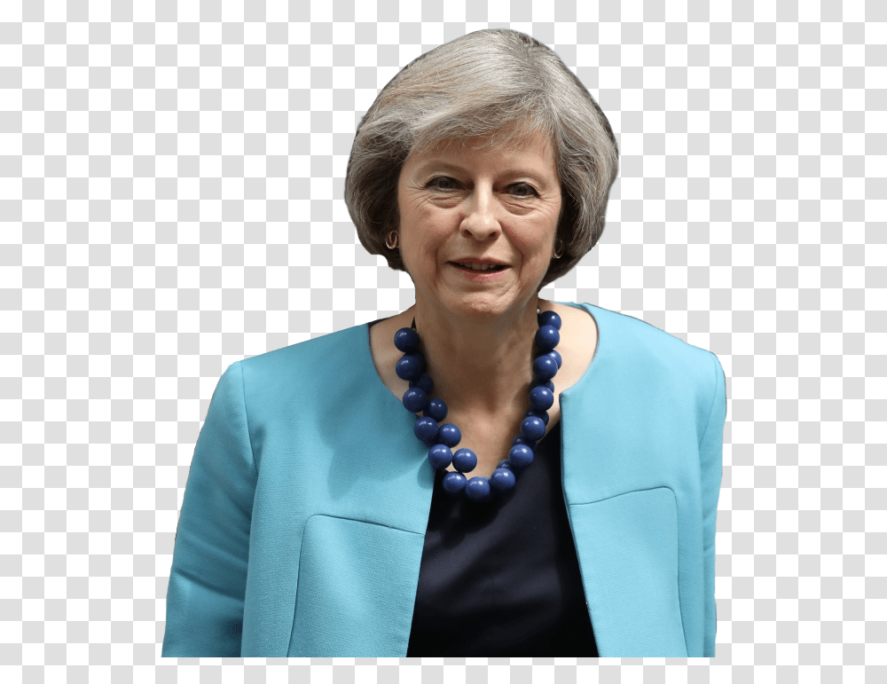 Theresa May Walking Kingsley Shacklebolt Prime Minister, Necklace, Jewelry, Accessories, Person Transparent Png