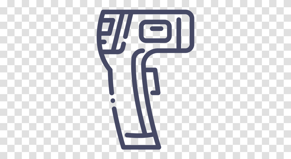 Thermo Gun Icon Of Line Style Available In Svg Eps Thermo Gun Icon, Text, Cushion, Pillow, Urban Transparent Png