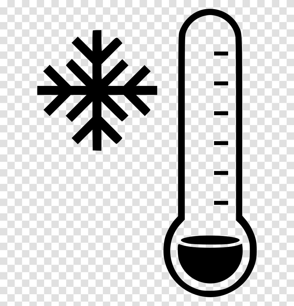 Thermometer Cold Low Temperature Cold Weather Clipart Black And White, Shovel, Tool, Cross Transparent Png