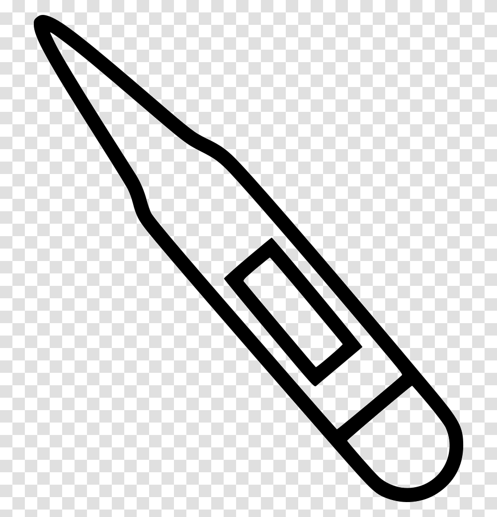 Thermometer Line Art, Tool, Brush, Whistle, Toothbrush Transparent Png