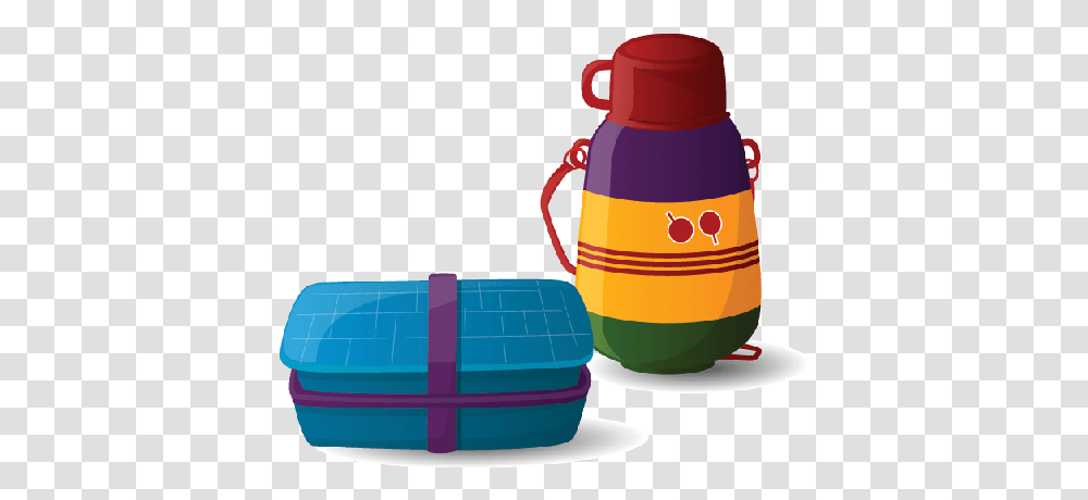 Thermos Bottle Clipart Lunchbox And Water Bottle Clipart, Basket, Barrel, Shaker Transparent Png