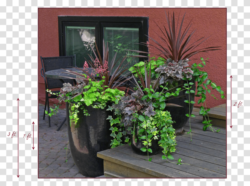 These 3 Containers On My Client S Front Deck Display Flowerpot, Home Decor, Plant, Potted Plant, Vase Transparent Png