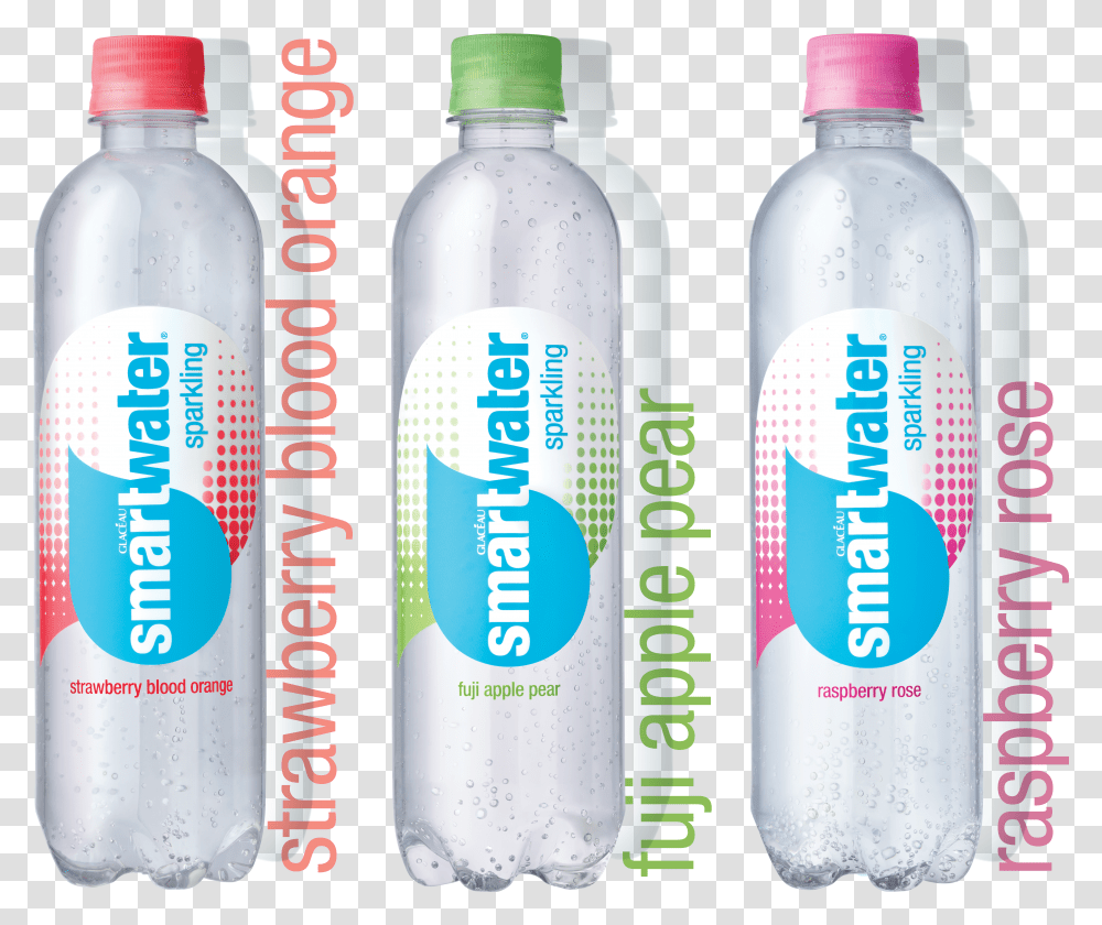 These New Smartwater Sparkling Flavors Include 3 Refreshing Water Bottle Background Transparent Png