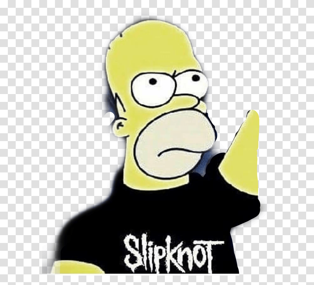Thesimpsons Simpsons Homersimpson Slipknot Metalhead, Apparel, Shirt Transparent Png