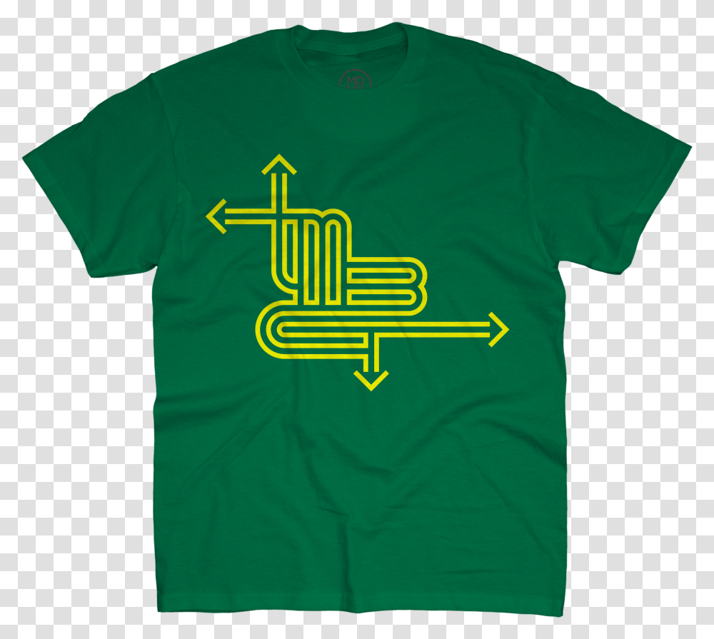 They Might Be Giants Arrow Logo On Unisex Kelly Green Tshirt Active Shirt, Clothing, Apparel, T-Shirt Transparent Png