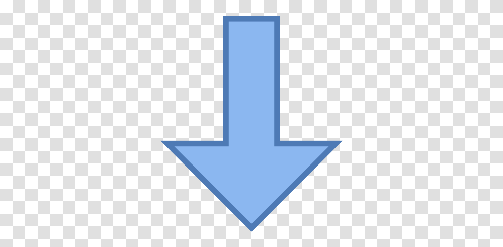 Thick Arrow Pointing Down Icon Arrow Pointing Down, Symbol, Weapon, Weaponry, Emblem Transparent Png