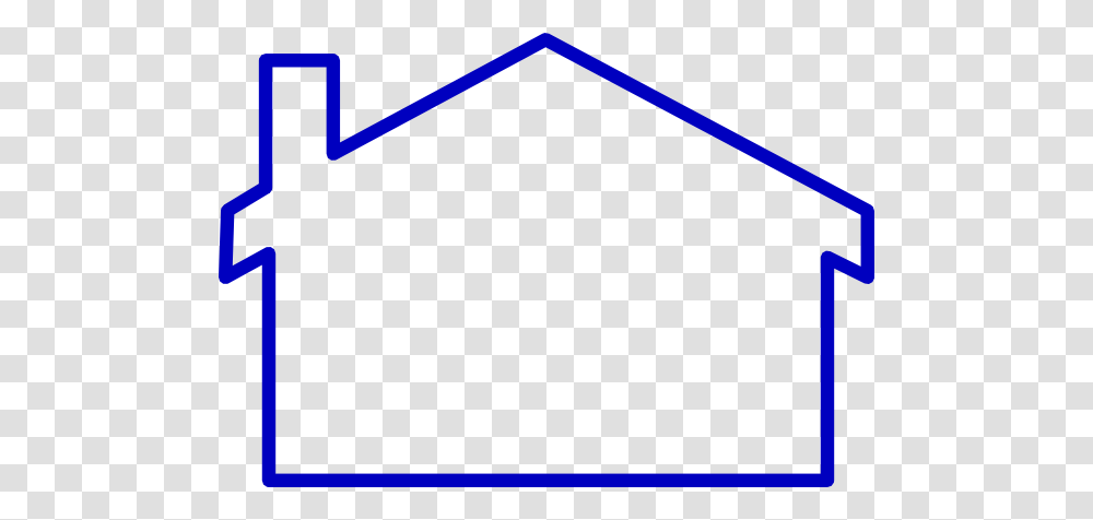 Thick Blue Line House Clip Art, Triangle Transparent Png