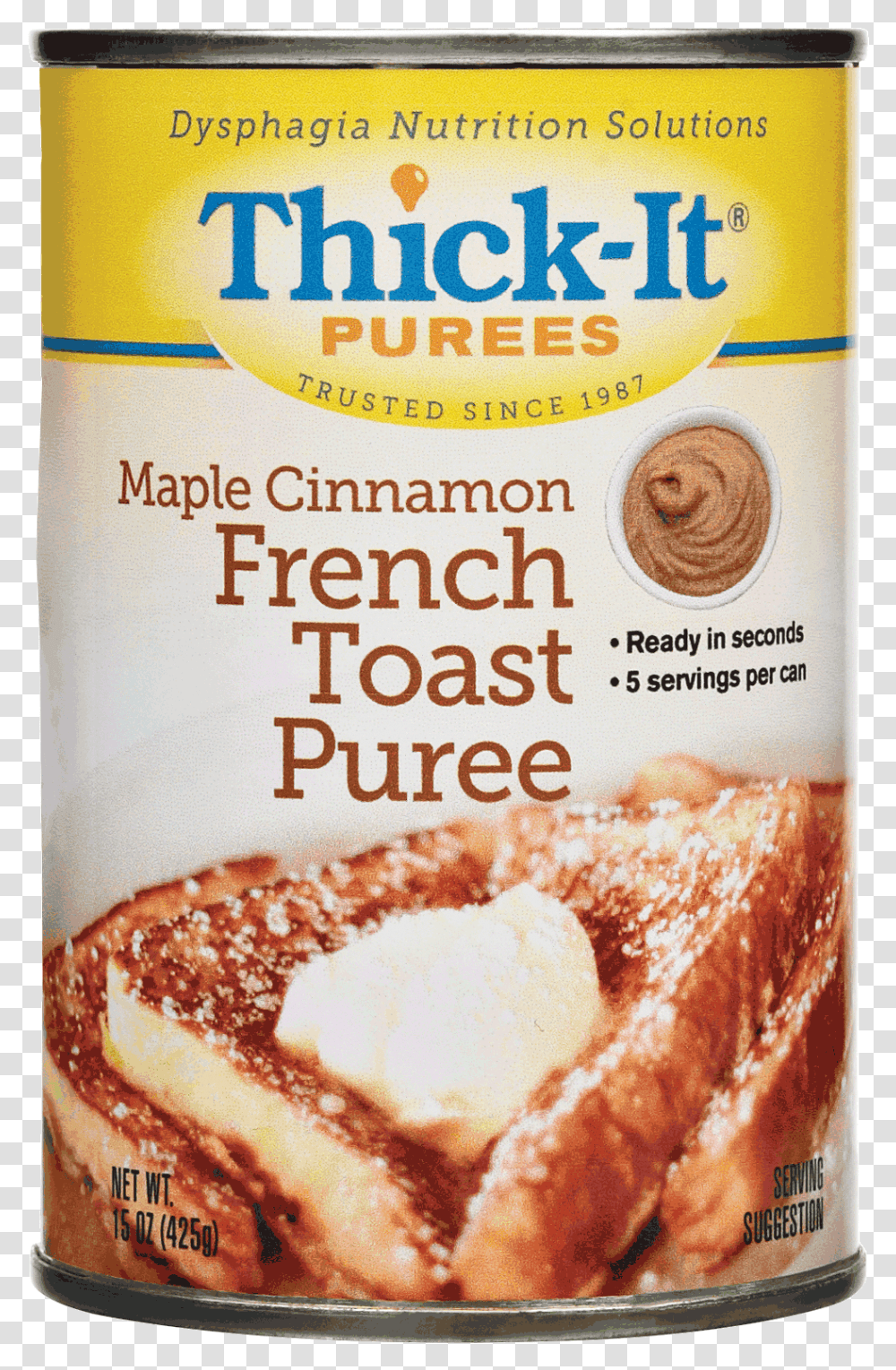 Thick It Maple Cinnamon French Toast Puree 15 Oz Can French Toast Puree, Food, Bread, Flour, Powder Transparent Png