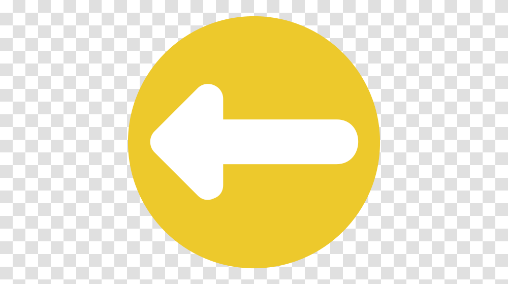 Thick Long Left Arrow Icon Sign, Symbol, Road Sign Transparent Png