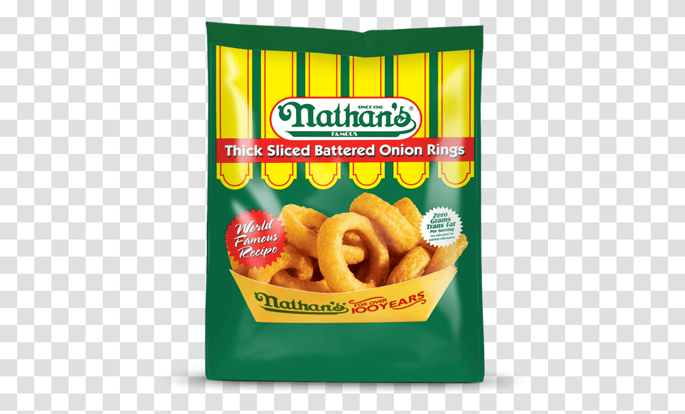 Thick Sliced Battered Onion Rings Nathan's Onion Rings, Snack, Food, Fries Transparent Png