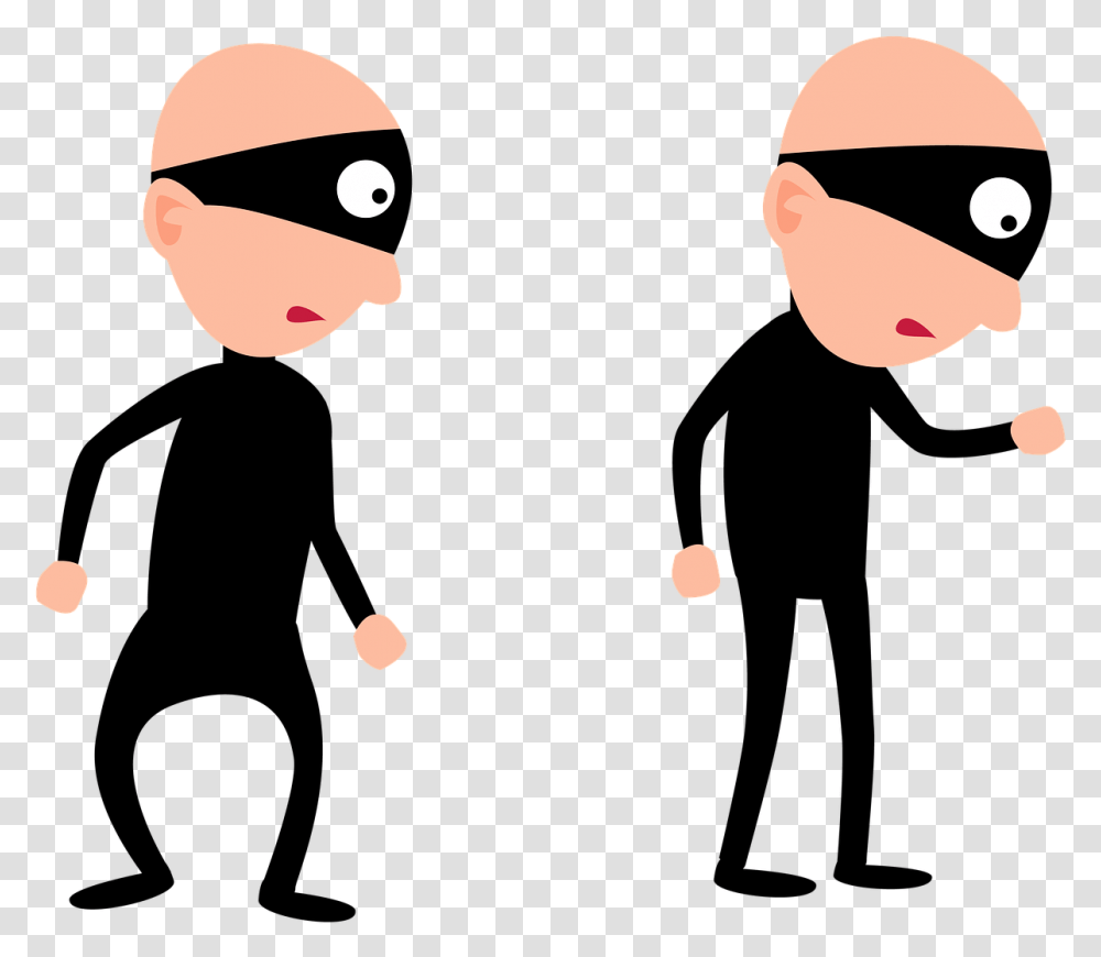 Thief Burglar Cartoon Invasion Meaning, Ninja, Chef, Stencil Transparent Png