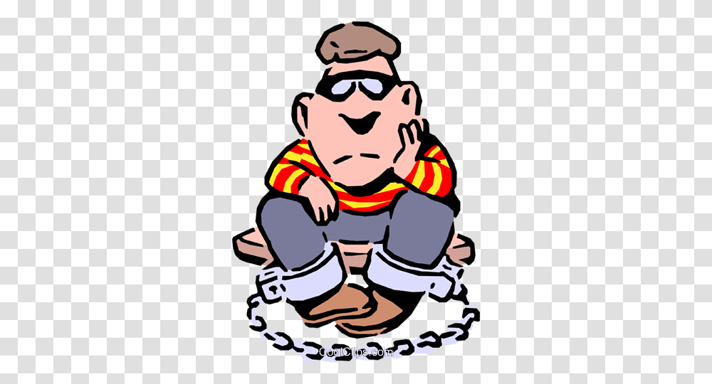 Thief In Prison Royalty Free Vector Clip Art Illustration, Baby, Face, Hug Transparent Png