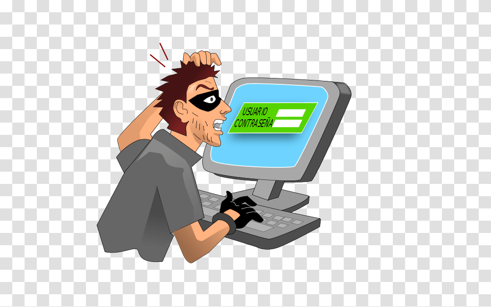 Thief, Person, Computer, Electronics, Pc Transparent Png
