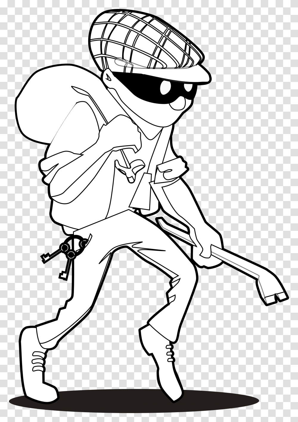 Thief, Person, Stencil, Drawing Transparent Png
