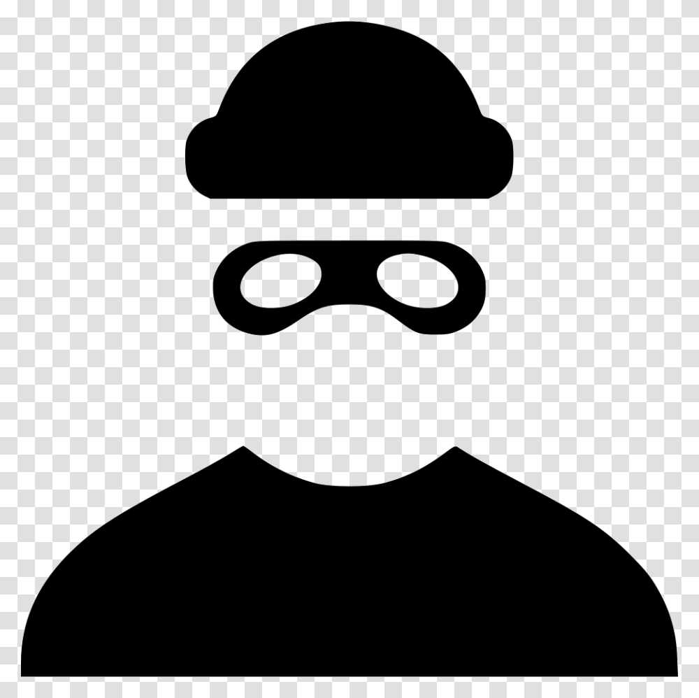 Thief, Person, Stencil, Face, Silhouette Transparent Png