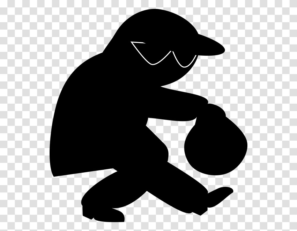 Thief, Person, Gray, Blackboard Transparent Png
