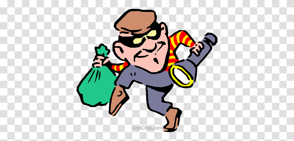 Thief Royalty Free Vector Clip Art Illustration, Person, Cleaning, Photography, Light Transparent Png