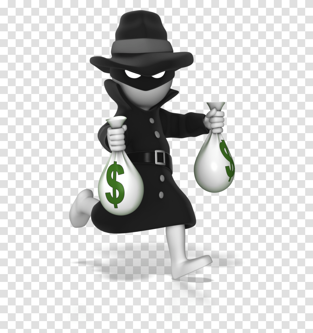 Thief Running With Money Bags 1600 Clr Financial Thief, Light, Lightbulb, Person, Human Transparent Png