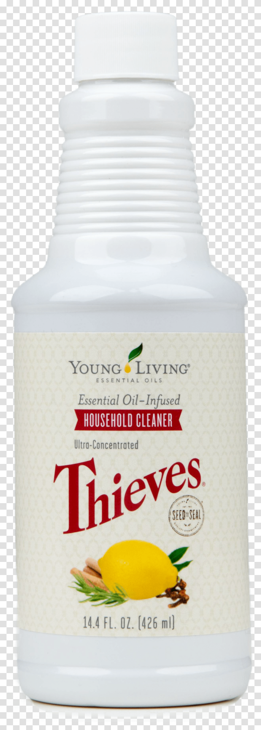 Thieves Household Cleaner Young Living Household Cleaner, Bottle, Cosmetics, Beverage, Drink Transparent Png