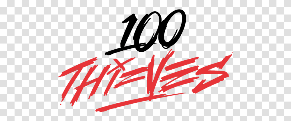 Thieves League Of Legends 100 Thieves Logo, Handwriting, Alphabet, Calligraphy Transparent Png
