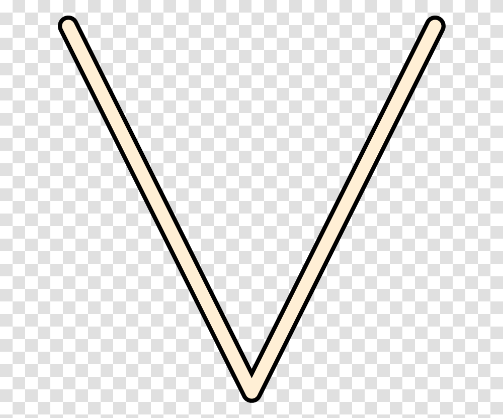 Thin Arrow White Down Slim Gray Arrow Down Icon, Triangle, Symbol, Baton, Stick Transparent Png
