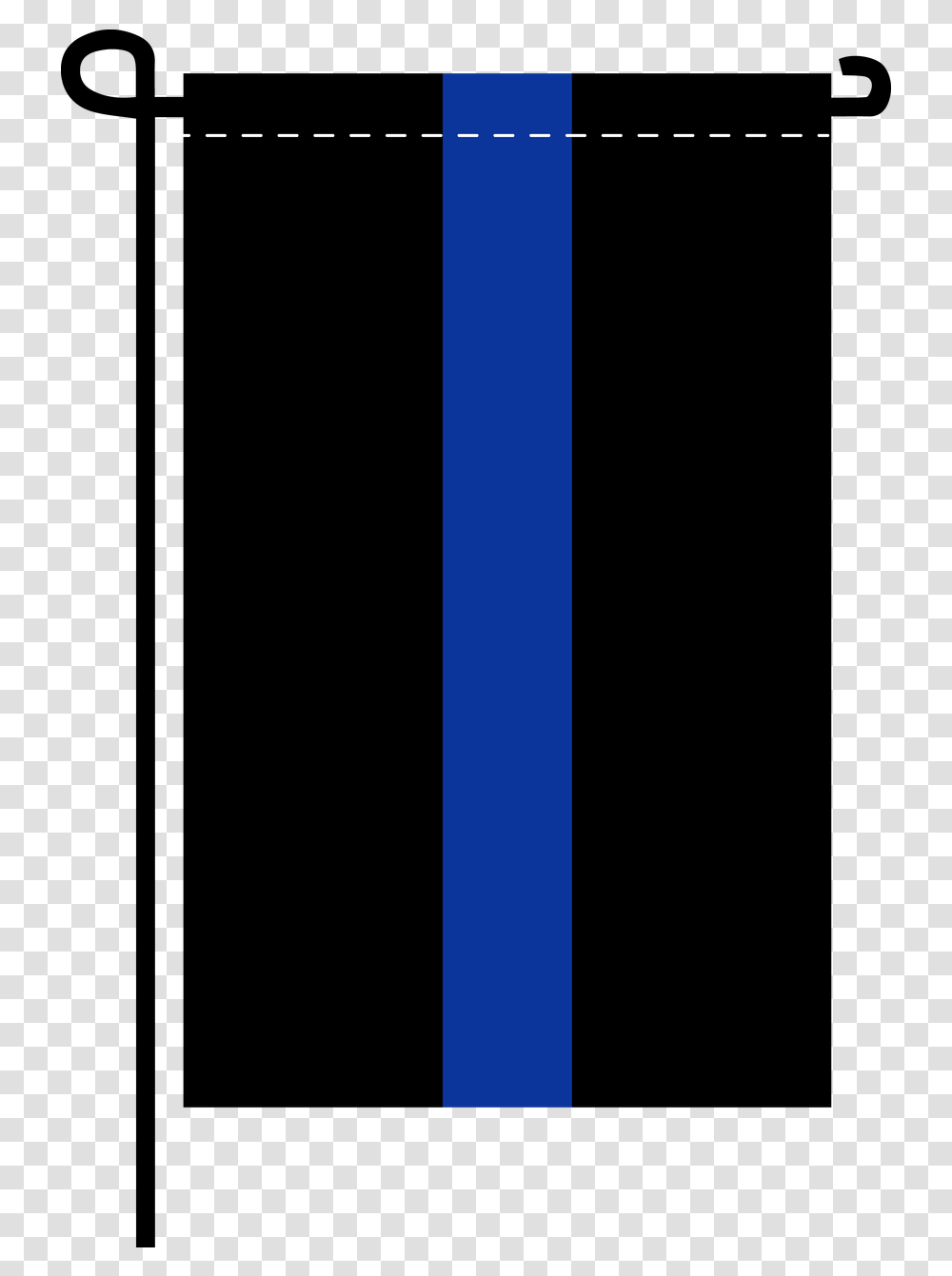 Thin Blue Line 18inx12in Nylon Garden Majorelle Blue, Symbol, Text, Emblem Transparent Png