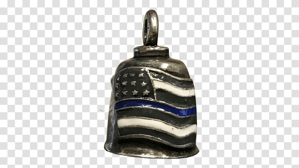 Thin Blue Line American Flag Gremlin Bell Locket, Clothing, Apparel, Symbol, Wedding Cake Transparent Png