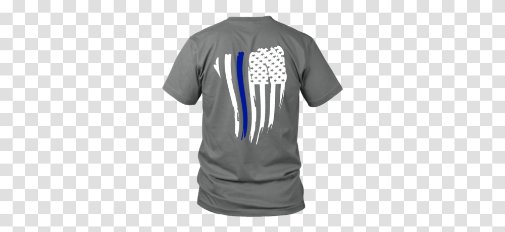 Thin Blue Line American Flag Shirt Tee Shirt Christ Warrior, Clothing, Apparel, T-Shirt, Person Transparent Png